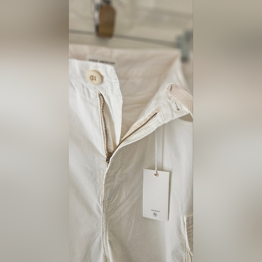 NWT Good American Womens Baggy Cargo Pants- White- Size 8 - Picture 13 of 15